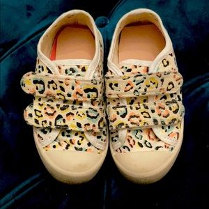 Zara Velcro Leopard Multi Colored Sneakers